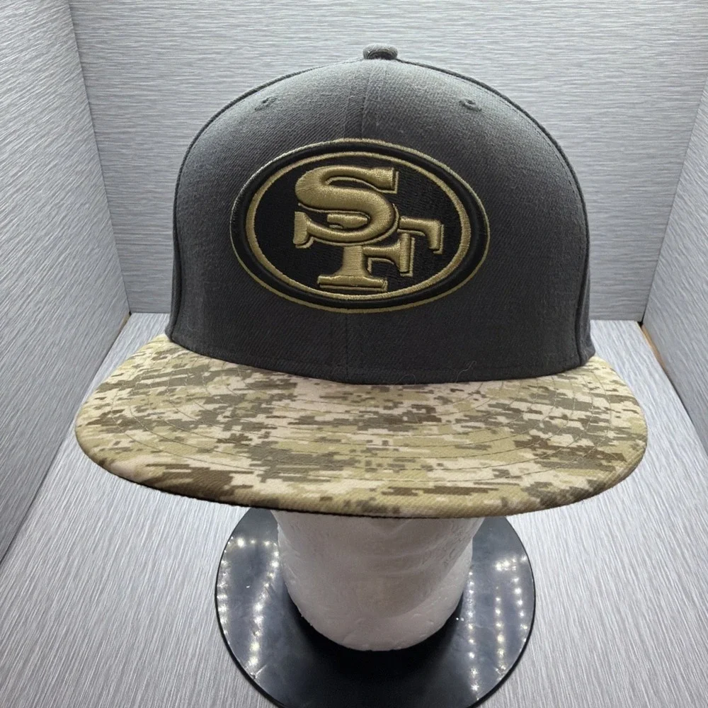 San Francisco 49ers New Era 59FIFTY Fitted Hat 7 1/8 Gray Camo Brim NFL
